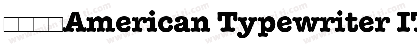 字体家族American Typewriter ITC Pro字体转换